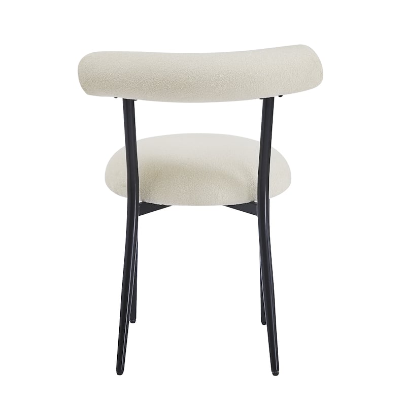 Roomfitters Modern Dining Chair Set of 2, Padded Back and Seat, Sleek Metal Frame