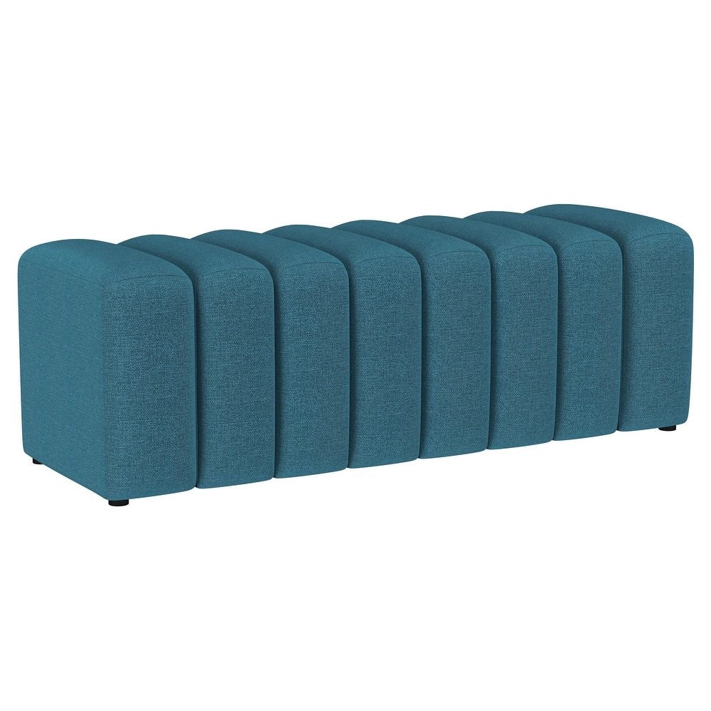 Summer Fabric Upholstered Tufted Accent Bench
