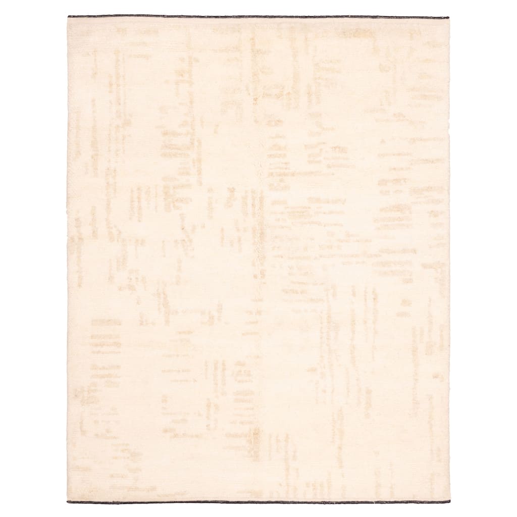 ECARPETGALLERY Hand-knotted Looma Cream Wool Rug - 8'1 x 10'2