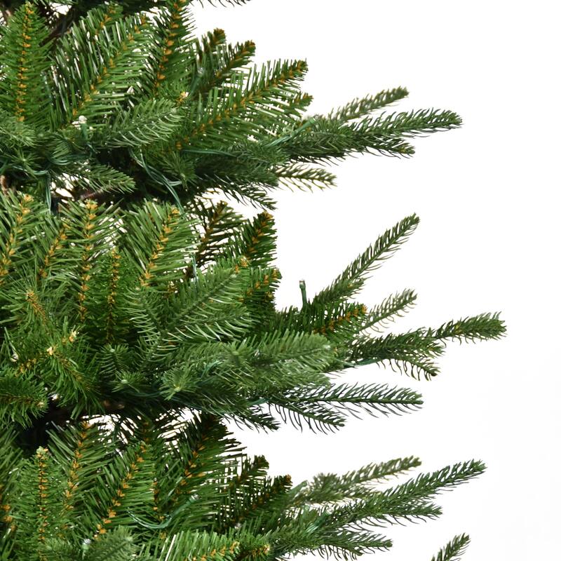 Puleo International 7.5' Pre-Lit Artificial Slim Hillside Spruce Tree