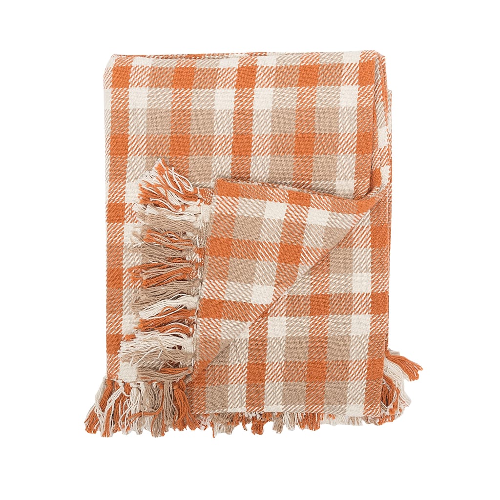 Longmont Woven Plaid Throw Blanket