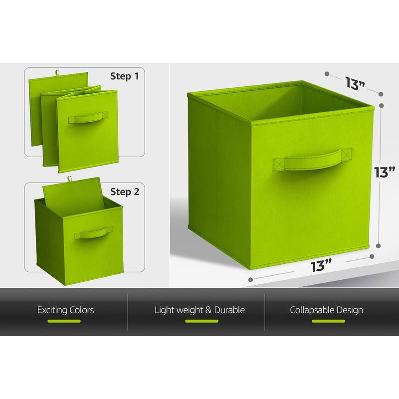 Sorbus 13" Foldable Storage Cube Basket Lightweight Organization Solutions - Single Pack - 13" L x 13" W x 13" H