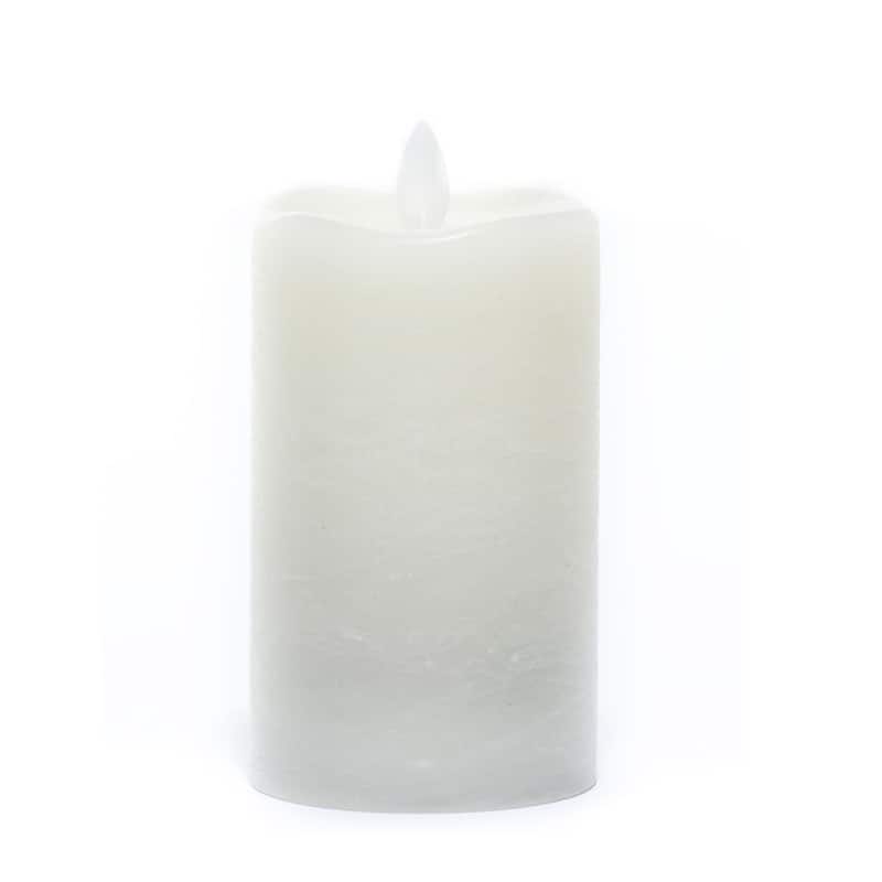 5" Ivory Battery Operated Flameless LED Frosted Pillar Candle