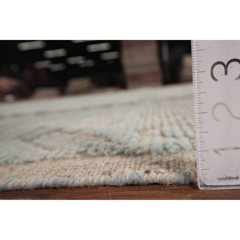 All-Over Chevron Moroccan Modern Area Rug Hand-Knotted Wool Carpet - 8'8"x 13'1"