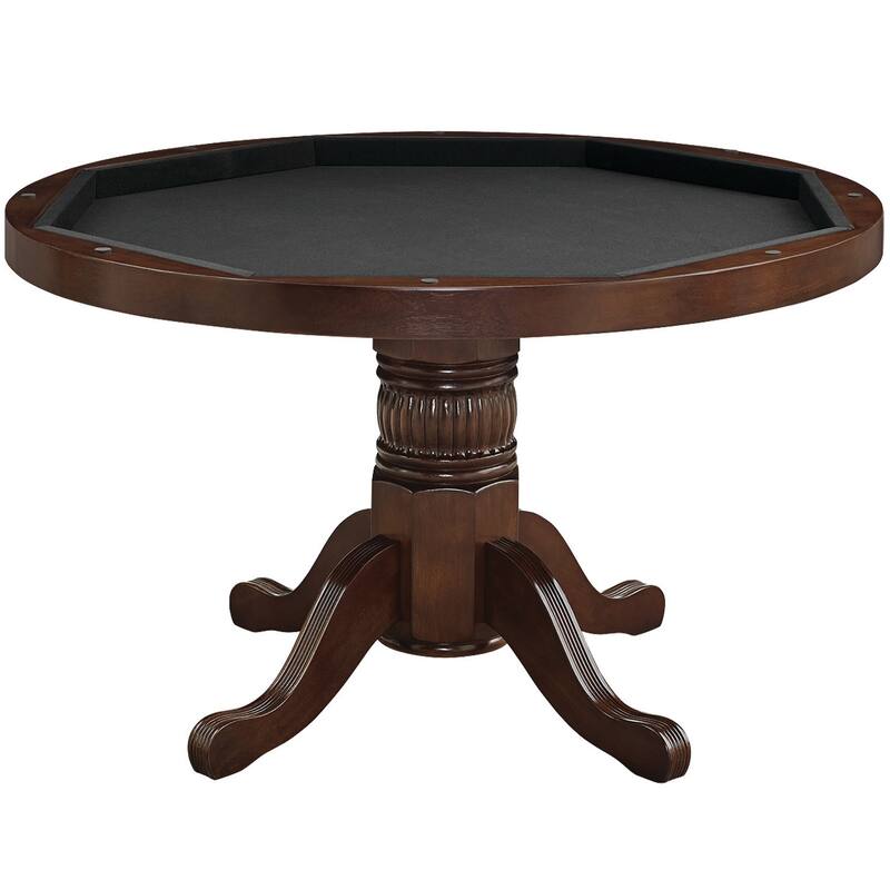 Two-in-one 48 Inch Poker and Game Table With Padded Vinyl Poker Surface By RAM Game Room - 48 INCH