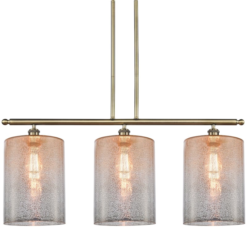 Innovations Lighting 516-3I-10-36-L Cobbleskill Linear Cobbleskill 3 - Antique Brass / Mercury