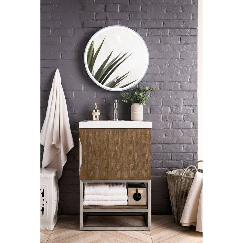 James Martin Vanities 883-V24-BN-WG Columbia 24" Free Standing Single