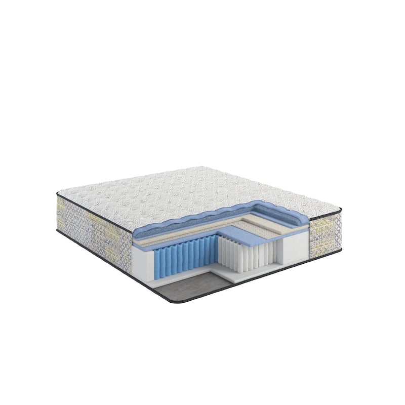 Kingsdown Prime Glencastle 13.5 Inch Premium Plush Hybrid Luxury Mattress with Foundation Included