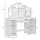 preview thumbnail 5 of 20, Costway Vanity Table Set Makeup Dressing Kids Girls Study Table Tri - See Details