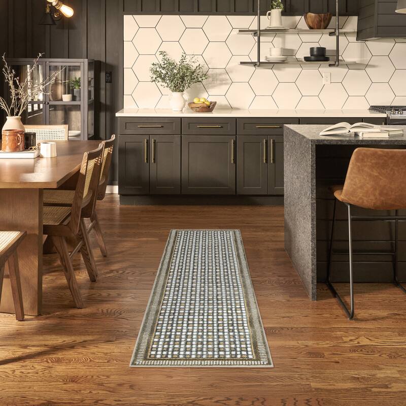 Nourison Nordic Indoor only Geometric Area Rug - 2' x 6' - Blue/Multicolor - Runner