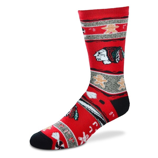 Chicago Blackhawks Ugly Christmas Socks