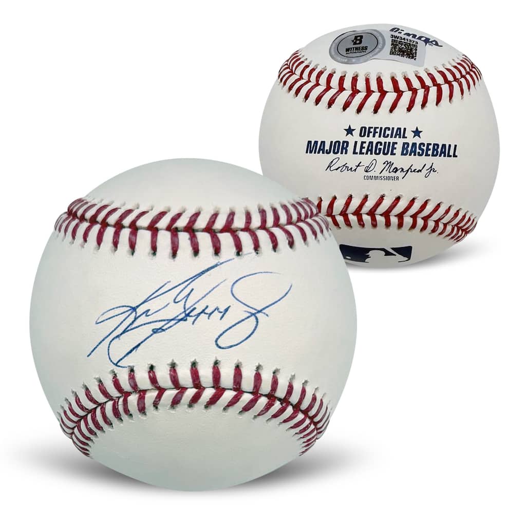 Ken Griffey Jr Autographed MLB Signed Baseball Beckett COA With UV Display Case - 4x5
