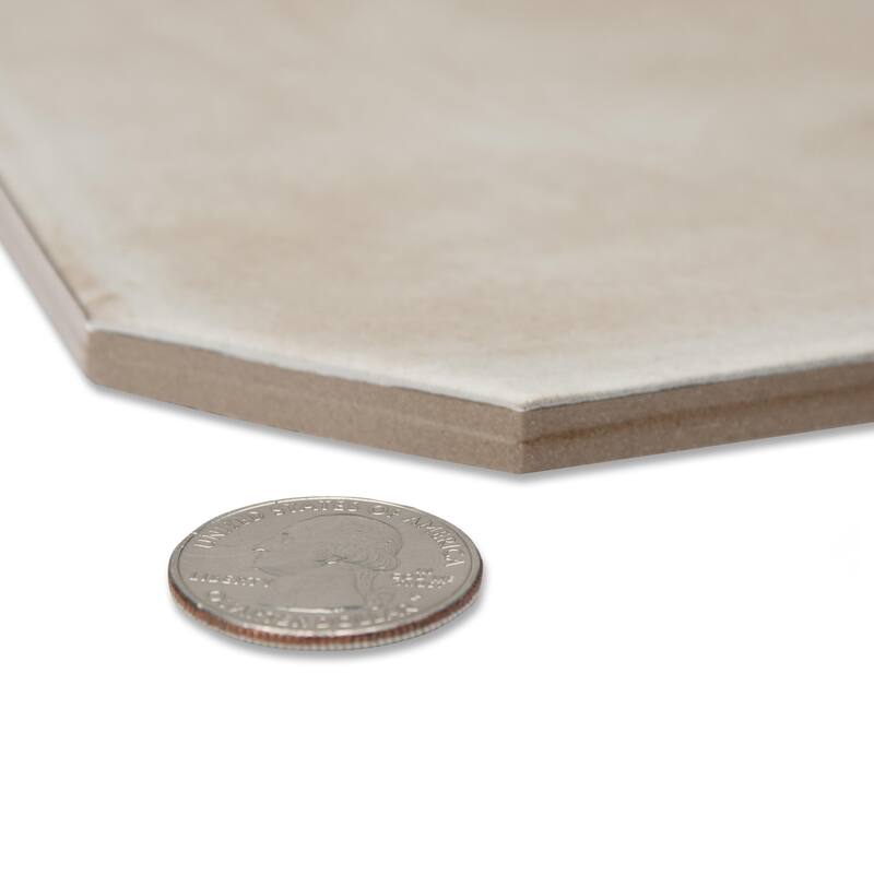 Merola Tile Laverton Octagon Arena with Taco Arena 7-7/8" x 7-7/8" Porcelain Floor and Wall Tile