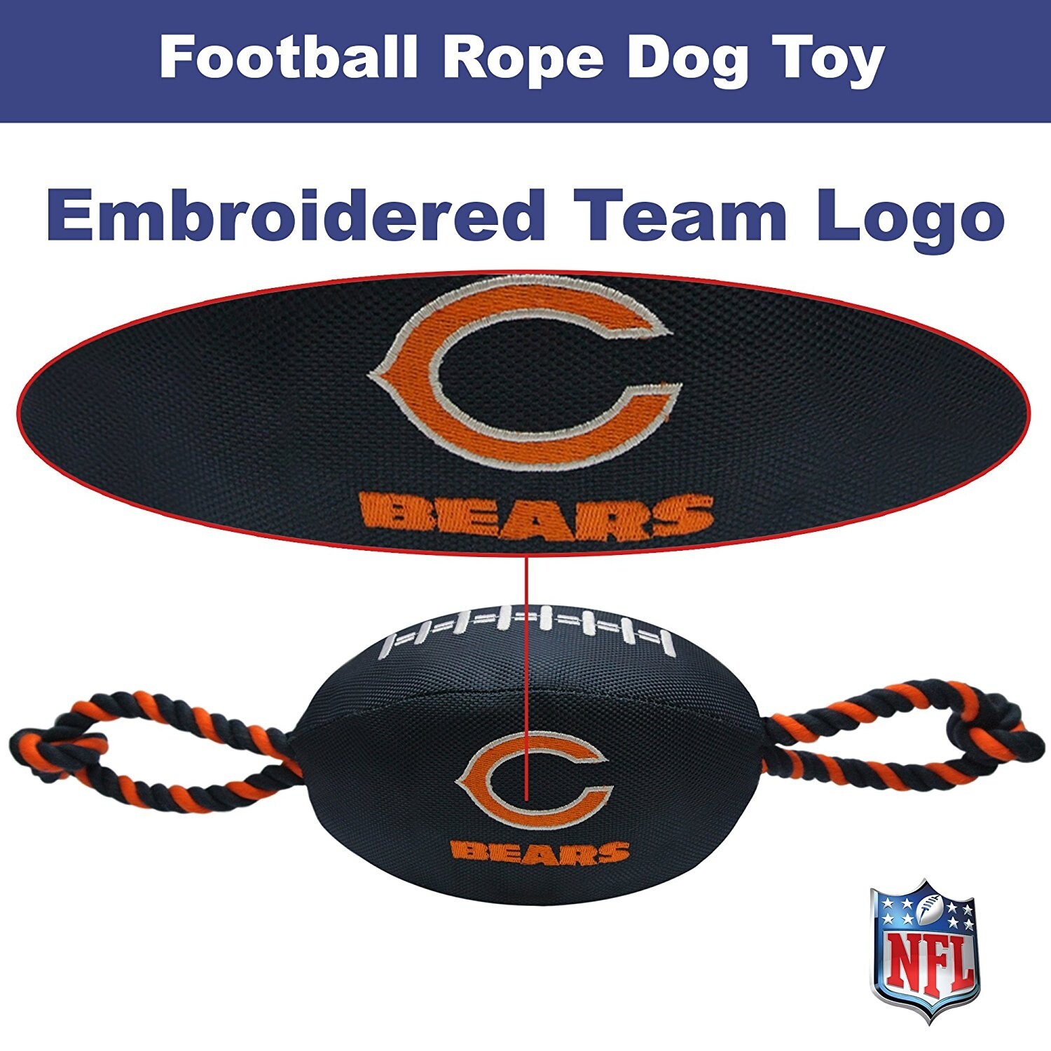 Shop Nfl Chicago Bears Nylon Football On Sale Free Shipping On
