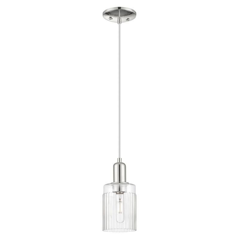 Innovations Lighting Endless Possibilities Arcadia - Hadley - 1 Light 5" Cord Hung Mini Pendant - Clear/Polished Nickel