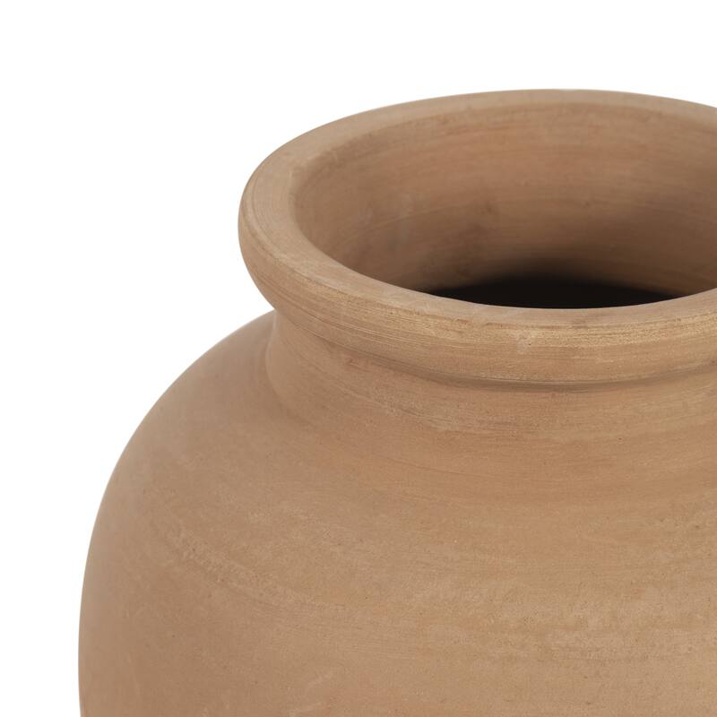 Decorative Round Pottery Vase for Home Decor
