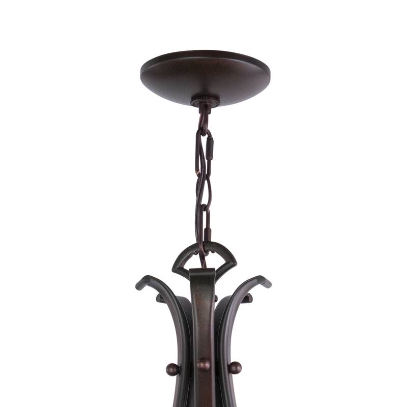 Monrovia 3 Light Bronze Teardrop Candle Pendant - 11.25-in W x 24-in H x 11.25-in D