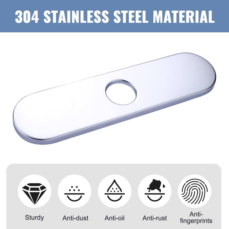 WOWOW Stainless Steel Kitchen Sink Faucet Hole Cover Deck Plate