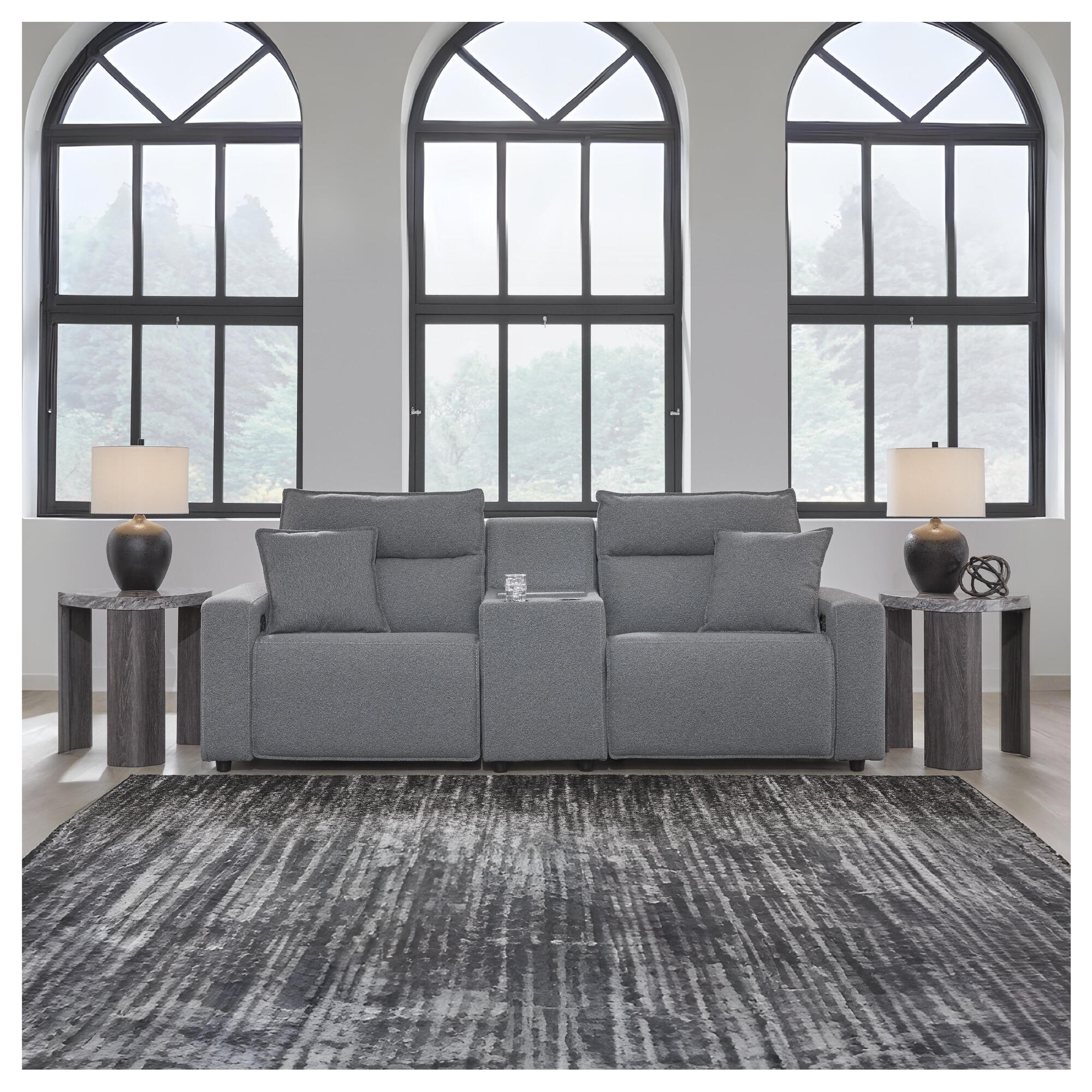 Signature Design by Ashley Modmax Gray 3-Piece Power Reclining Sectional - 100" W x 41" D x 41" H