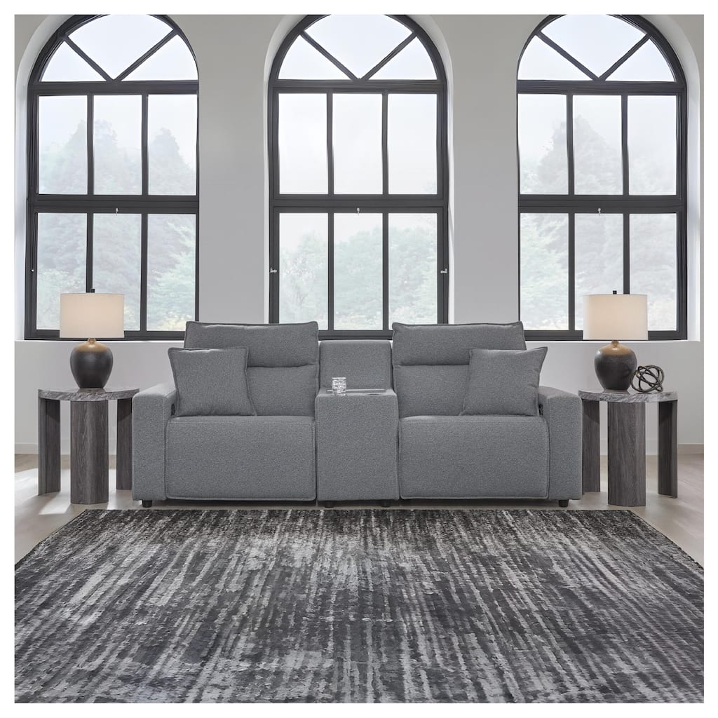 Signature Design by Ashley Modmax Gray 3-Piece Power Reclining Sectional - 100" W x 41" D x 41" H