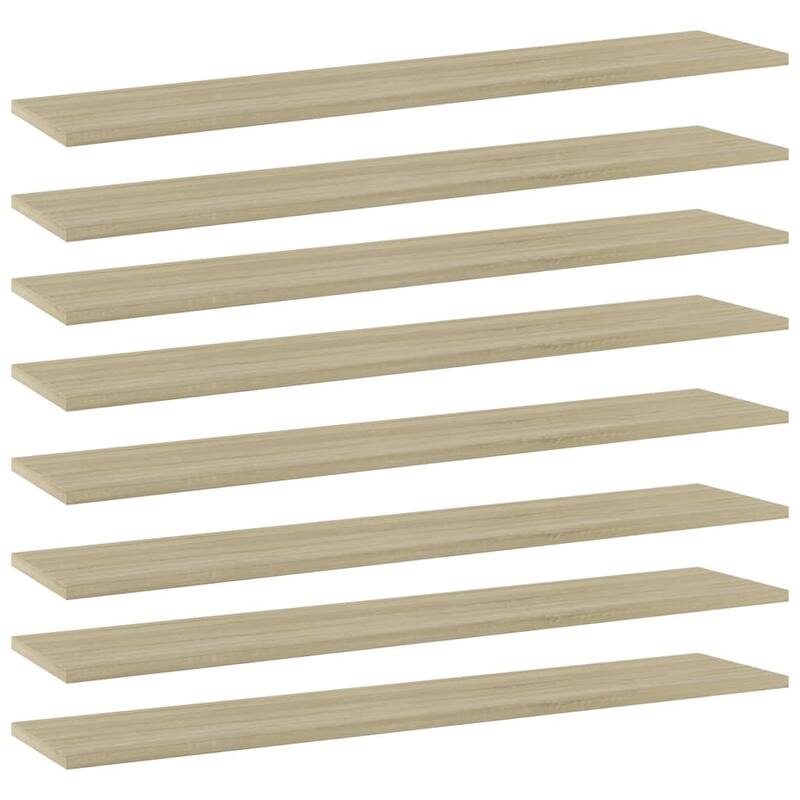 vidaXL Bookshelf Boards 8 pcs Sonoma Oak 39.4"x7.9"x0.6" Chipboard