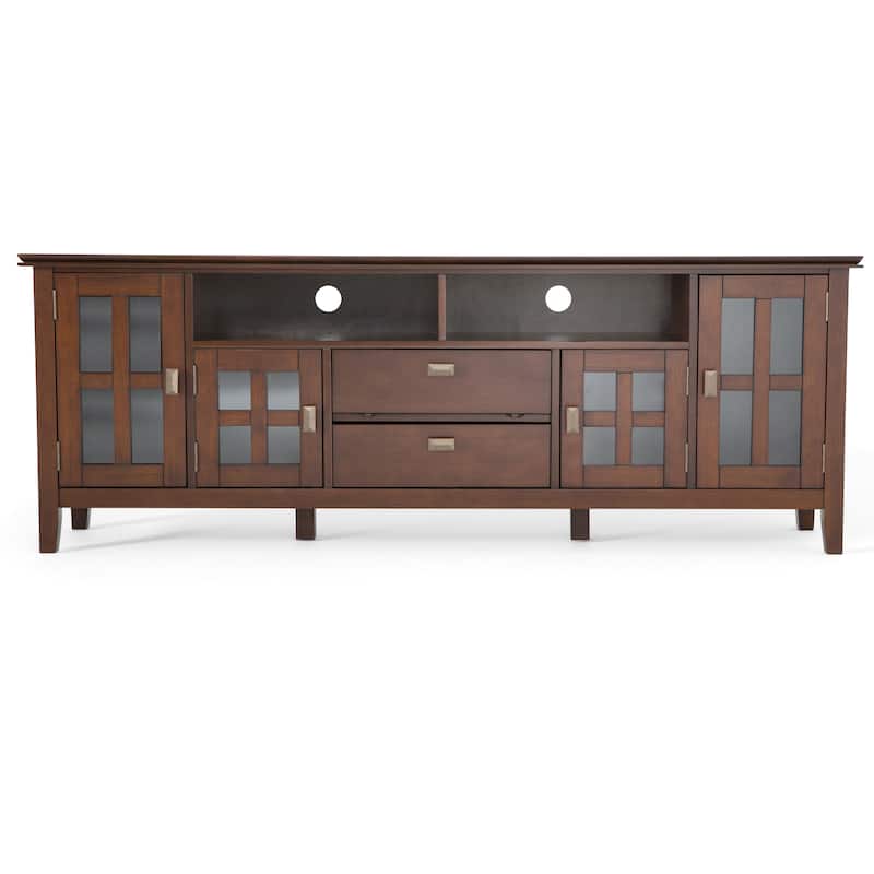 WYNDENHALL Stratford SOLID WOOD 72" Wide TV Media Stand For TVs up to 80"