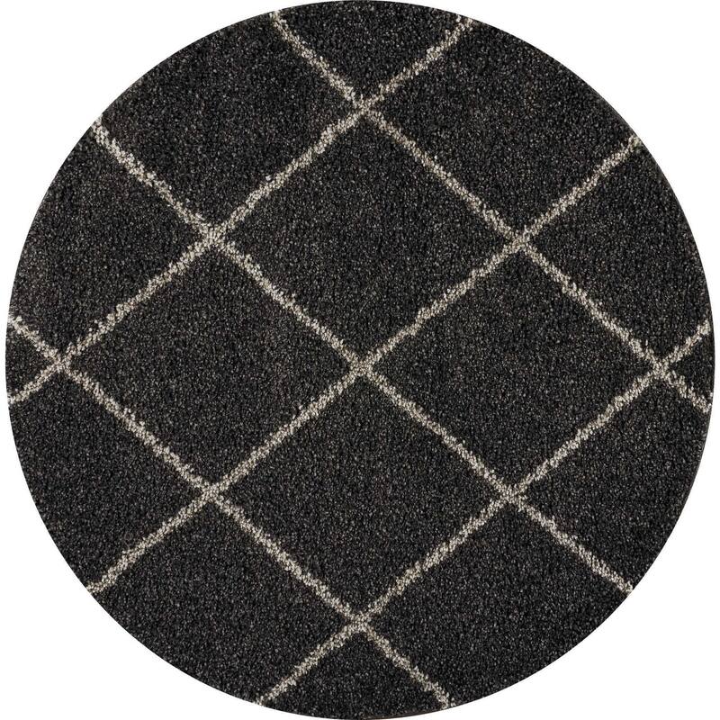 Nourison Brisbane Large Diamond Geometric Modern Shag Area Rug