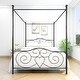 preview thumbnail 4 of 5, Stylish Vintage Queen Metal Platform Bed Frame - Noise-Free, Under-Bed Storage