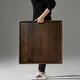 preview thumbnail 59 of 76, KINWELL Square Black Walnut Wood Serving Tray Ottoman Tray with Handles