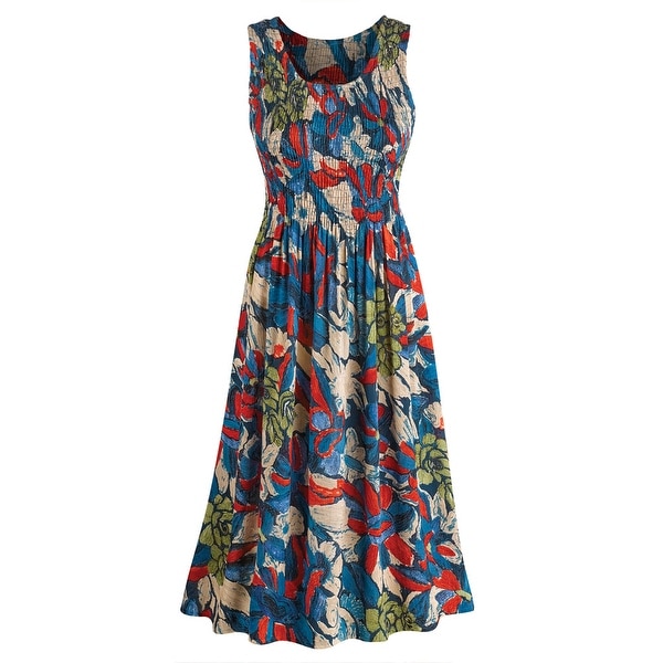 Women's Tropical Vacation Sundress - Sleeveless - 48" Long