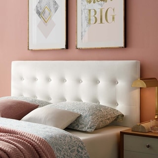 Emily King Biscuit Tufted Performance Velvet Headboard - Bed Bath ...