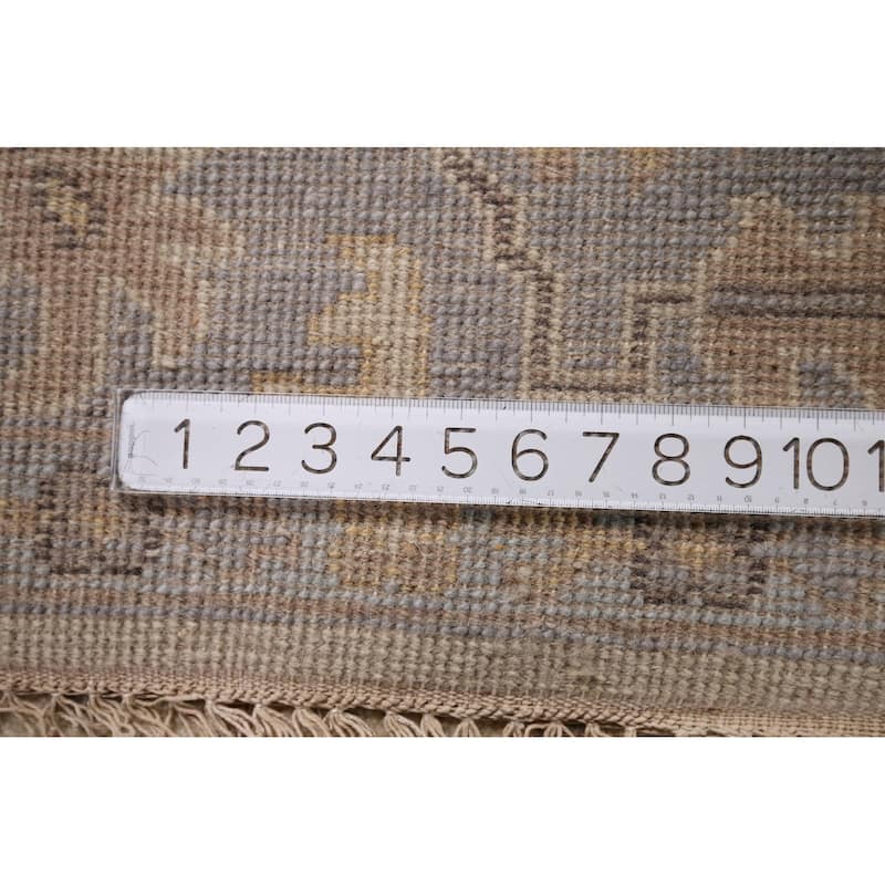 Oushak Indian Area Rug Hand-Knotted Wool Carpet - 8'2"x 9'10"