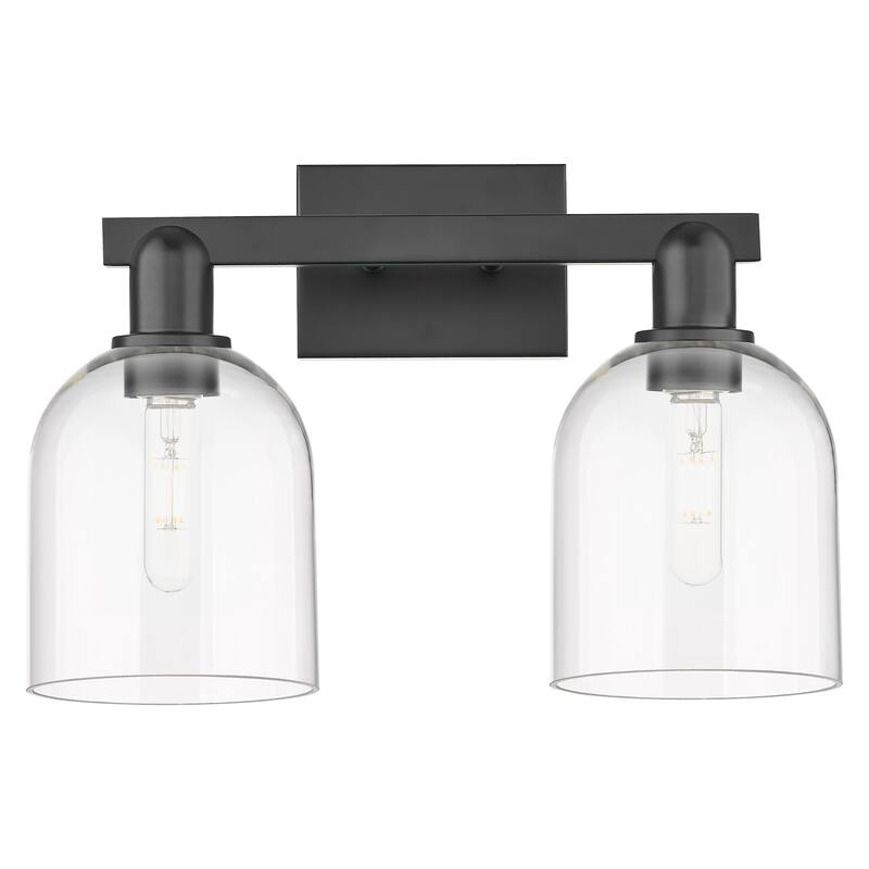 Innovations Lighting 716-2W-12-17 Bella Vanity Bella 2 Light 17" Wide - Matte Black / Clear