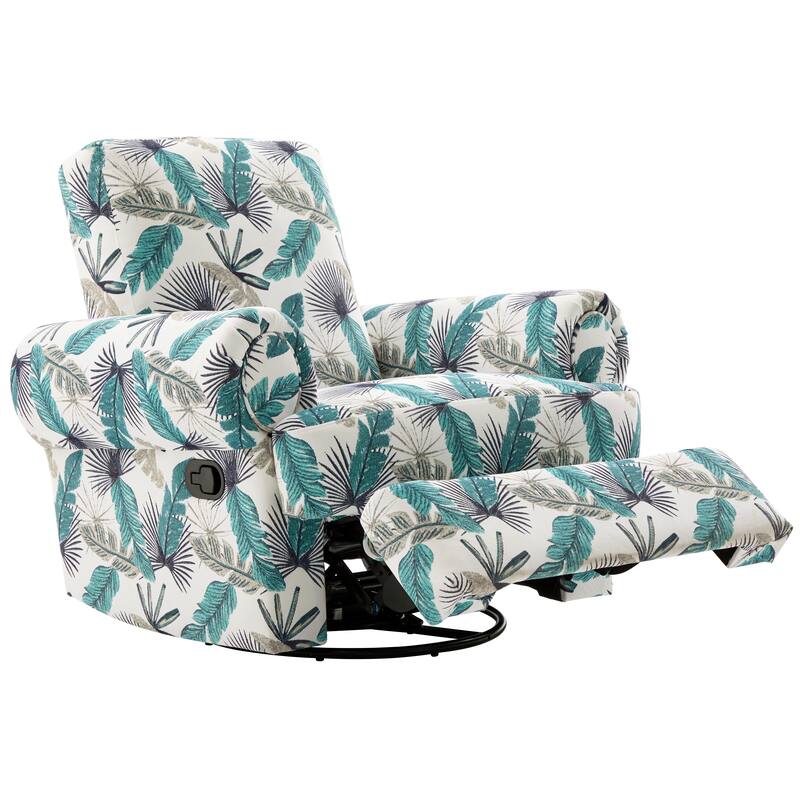 Manual Recliner Sofa Swivel Recliner Rocker Chair with Adjustable Backrest for Living Room, Bedroom, or Nursery