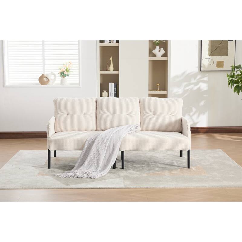 Oversized Loveseat, Modern & Plush Double-seater Sofa, Corduroy Upholstered Couch