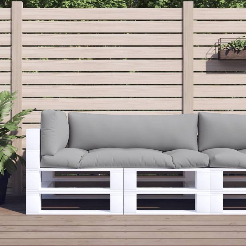 vidaXL Pallet Cushions Outdoor Sofa Pillow Seat Pad Decorative Cushion Fabric - Gray