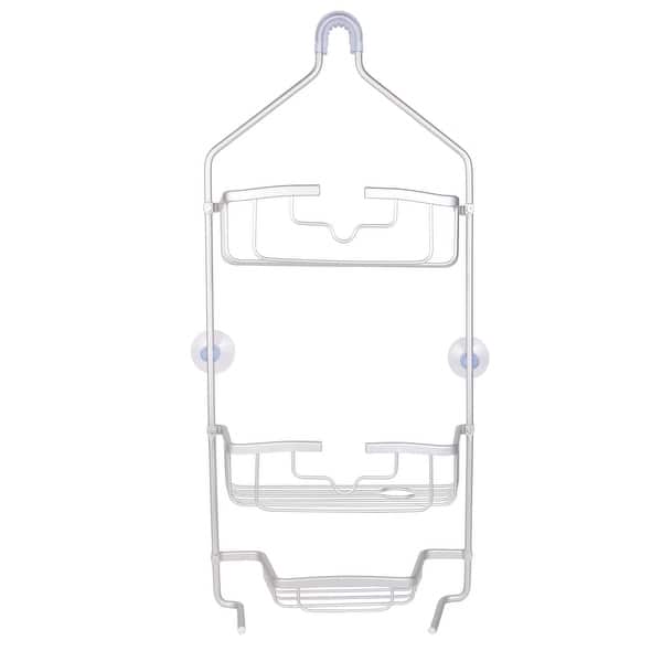 Kenney 25-in H Aluminum Matte Grey Hanging Shower Caddy