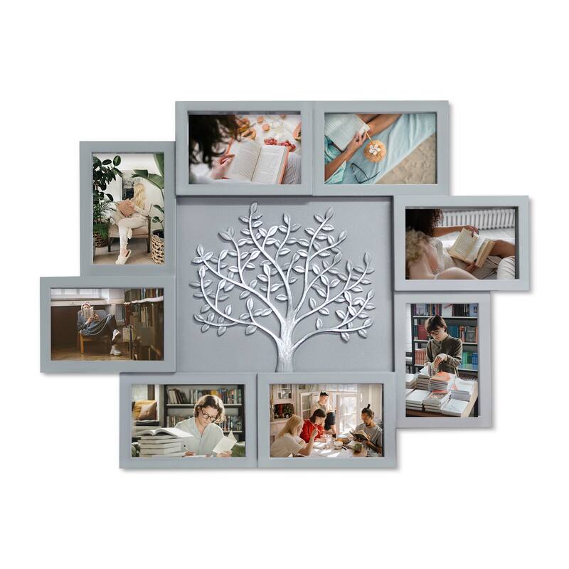 HELLO LAURA 8 Opening 4x6 Picture Frame Collage Family Tree Wall Hanging