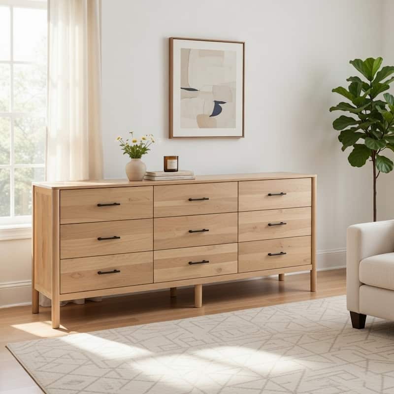 oak modern dresser White Oak Modern Dresser - 0521