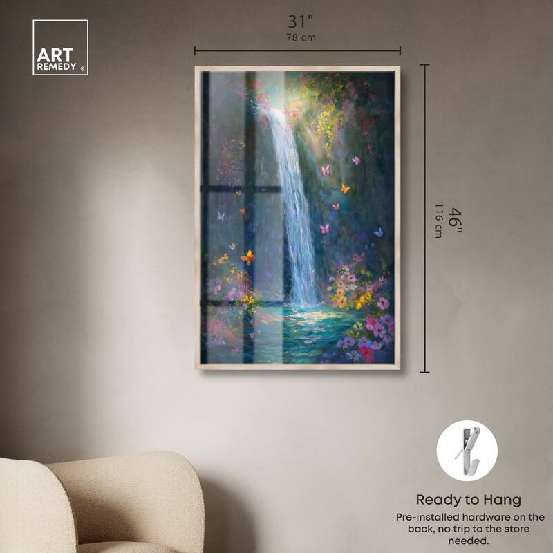 Hidden Falls II Shadowbox by Art Remedy