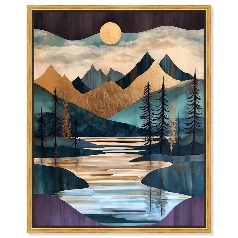 Secrets of the Lake III Canvas by Art Remedy - 16" x 20" - Gold