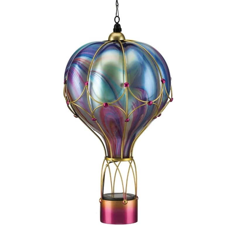 Swirl Balloon Solar Lantern LG - Purple
