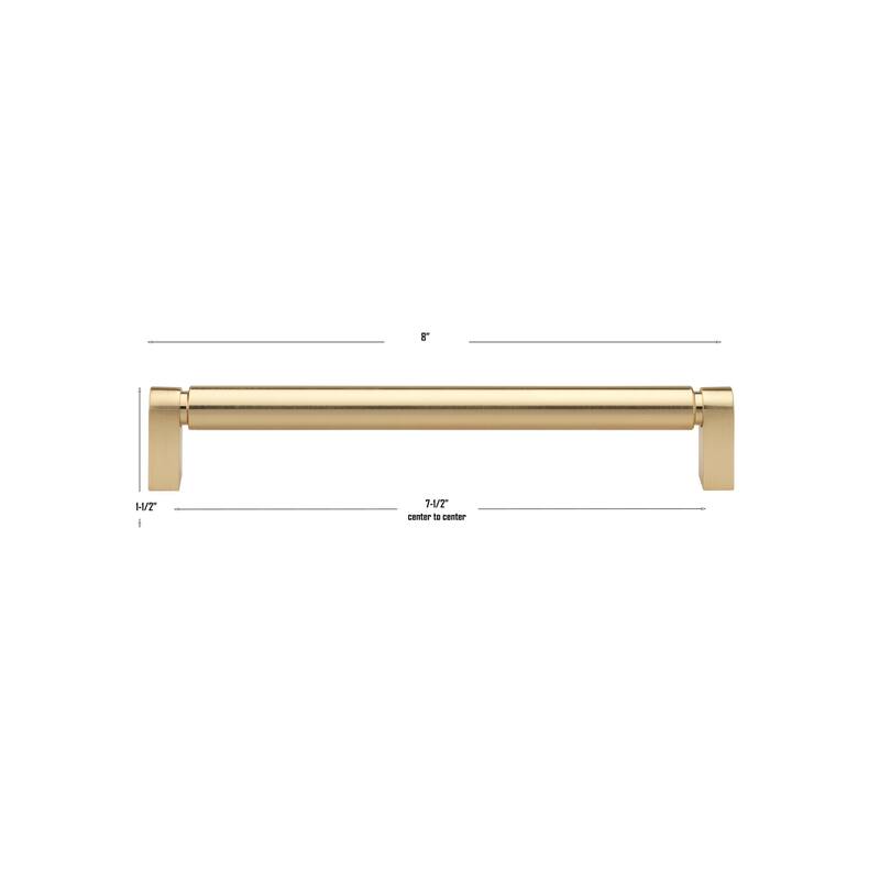 GlideRite 7-9/16 Inch 192mm Center to Center Solid Smooth Cabinet Bar Pull - 4787-192