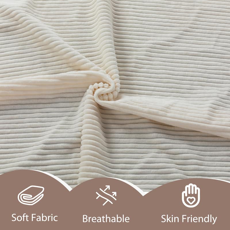 Futzca Convertible Corduroy Sofa Bed with Storage, L-Shaped Sectional Couch