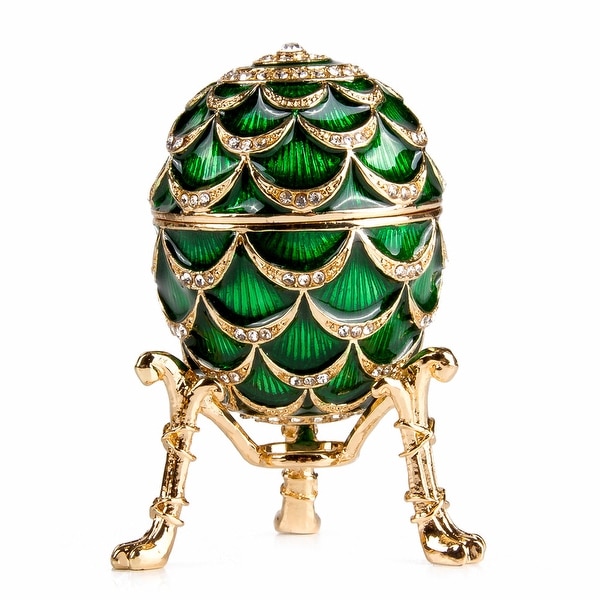 Pine Cone Imperial Faberge Egg / Jewelry Box w/ Clock in ...