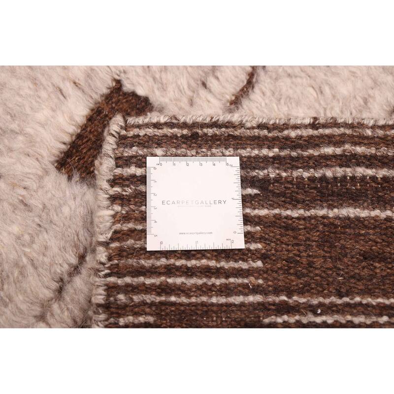 ECARPETGALLERY Hand-knotted Tangier Light Grey Wool Rug - 5'1 x 7'9