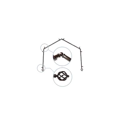Mountain Lodge Curtain Rods & Hardware - Adjustable Telescoping Design - Rustic Home Decor - M