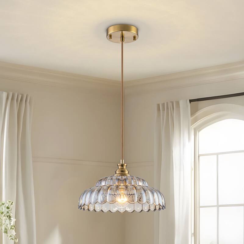 Starsky Modern 1-Light Single Novelty Glass Pendant