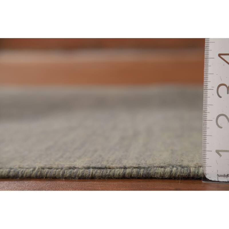 Hand Knotted Oriental 100% Wool Carpet Modern Modern Greys & Charcoal Gabbeh Area Rug - 4' 11'' X 3' 3''