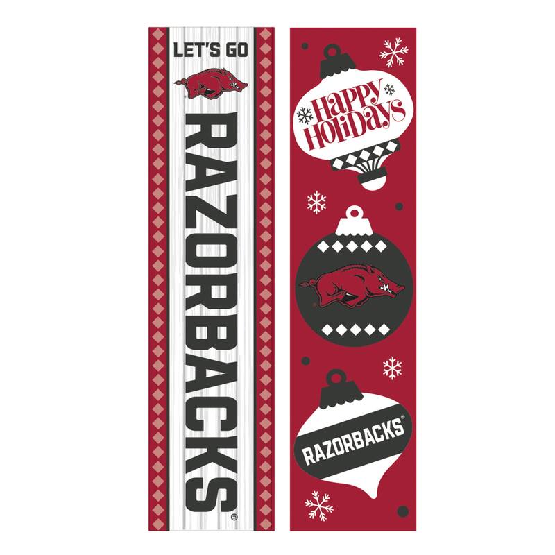 47" Double Sided Seasonal Porch Leaner, University of Arkansas - 47" x 11.25"